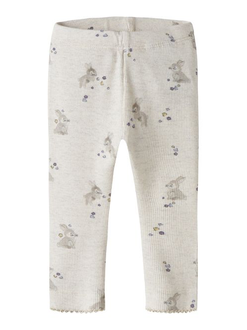Hovedbilde Nbfdiakab beige melert legging med kaniner